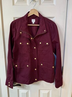 J Crew Womens Military Field Utility Jacket Utility Timeless Versatile Medium